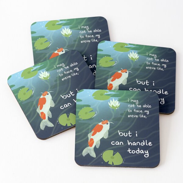 Item preview, "I Can Handle Today" Koi Fish in Pond designed and sold by thelatestkate.