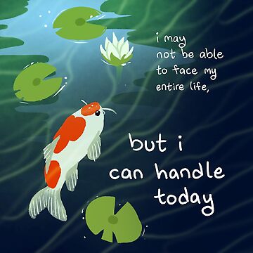 Artwork thumbnail, "I Can Handle Today" Koi Fish in Pond by thelatestkate