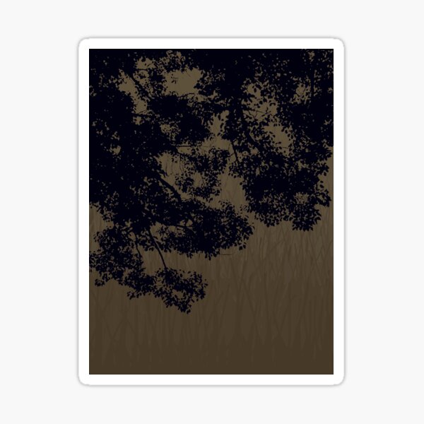 Trees at night Sticker