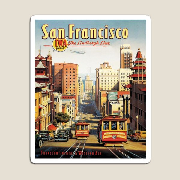 Artikel-Vorschau von SAN FRANCISCO VINTAGE TOURISM SHIRT UND AUFKLEBER, designt und verkauft von PrimeTimer.