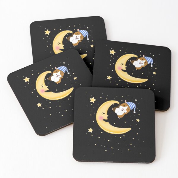 Item preview, A Laughing Guinea Pig Hanging On The Moon More Stars designed and sold by Paulina Vanlife.