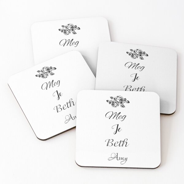 Item preview, Little Women Names in Black - Meg, Jo, Beth and Amy March designed and sold by Some Little Good.