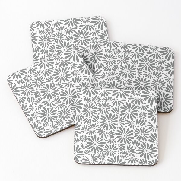 Item preview, Gray floral seamless pattern designed and sold by BLMcreations.