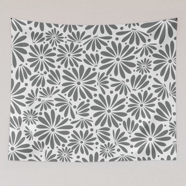 Item preview, Gray floral seamless pattern designed and sold by BLMcreations.