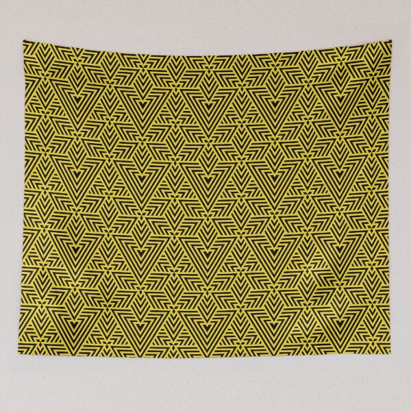Item preview, Yellow and Black Repeating Triangle - Art Deco Pattern designed and sold by TMBTM.