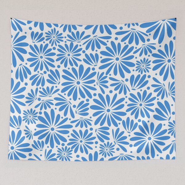 Item preview, Blue floral seamless pattern designed and sold by BLMcreations.