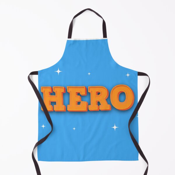 Item preview, Hero in orange text on blue background designed and sold by StickersbyVW.