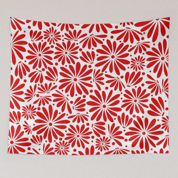 Item preview, Red floral seamless pattern designed and sold by BLMcreations.