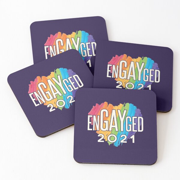 Item preview, Engayged 2021 LGBT Gay Engagement Wedding designed and sold by jaygo.