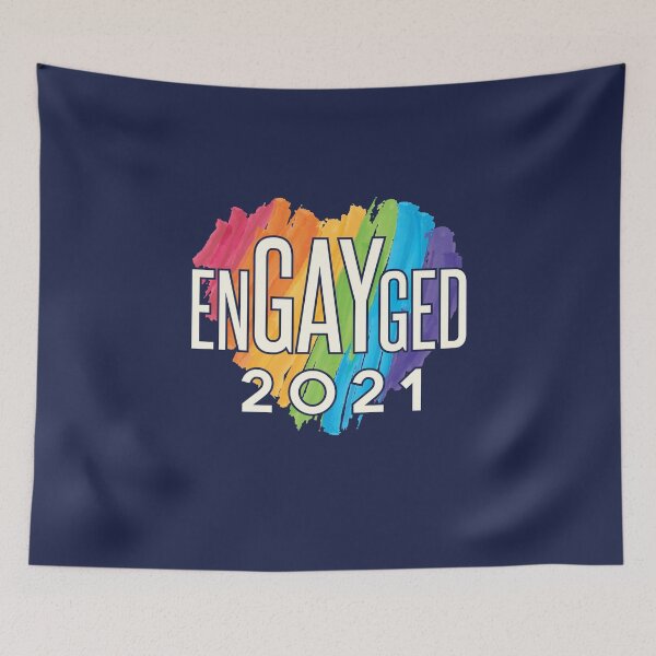Item preview, Engayged 2021 LGBT Gay Engagement Wedding designed and sold by jaygo.