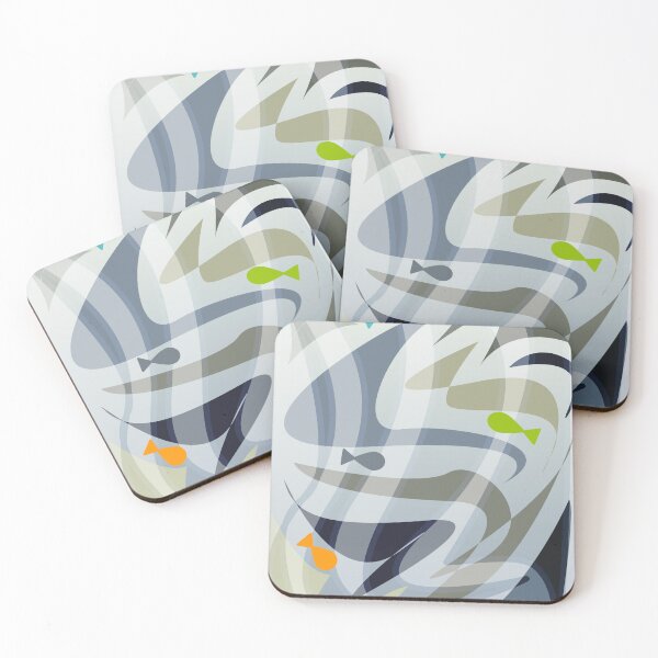 Item preview, Aesthetic abstract simple fish seascape - Caroline Laursen Original designed and sold by Caroline Laursen.