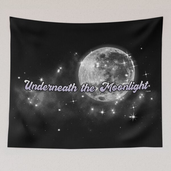 Item preview, underneath the moonlight - tattooed heart night sky designed and sold by thewayitshine.