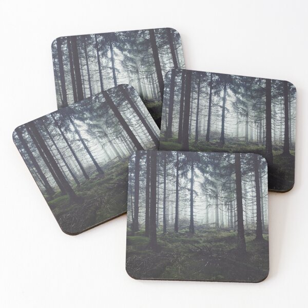 Item preview, Through The Trees // Nightwalker In Ghostwood Romantasy Foggy Misty Fairytale Forest Covered In Magic Fog designed and sold by Tordis Kayma.