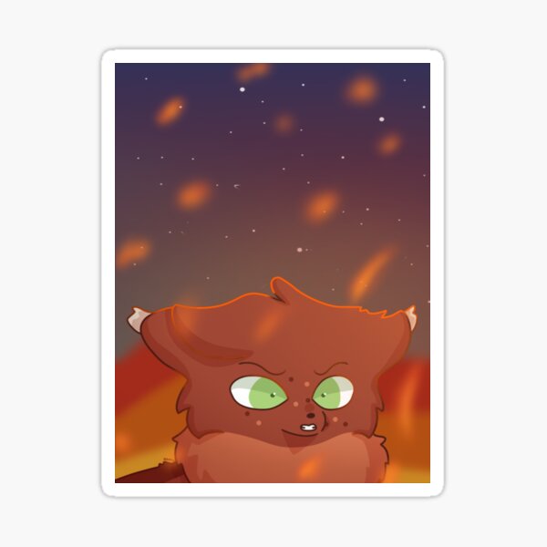Battle Cats Squirrelflight Fire Scene Sticker
