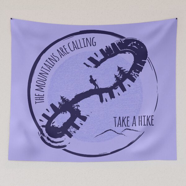 Item preview, The Mountains Are Calling Hiking - Purple 01 designed and sold by serenaking.