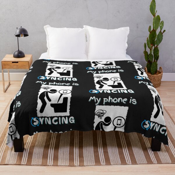 Item preview, My Phone is Syncing - Funny Pun designed and sold by BaldingSnail.