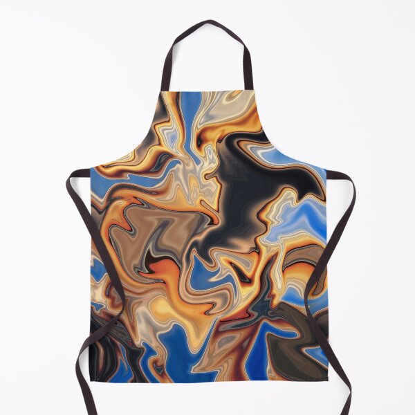 Item preview, Retro Flame Fluid on Blue Color designed and sold by Flydea.
