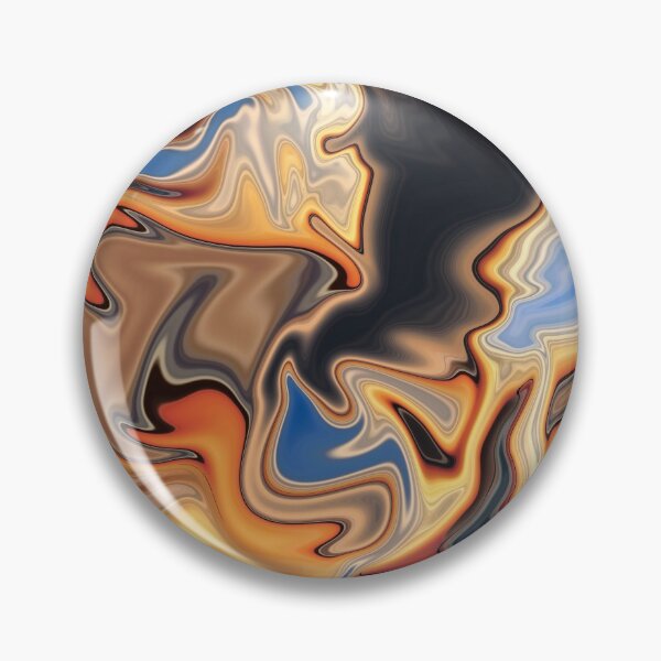 Item preview, Retro Flame Fluid on Blue Color designed and sold by Flydea.