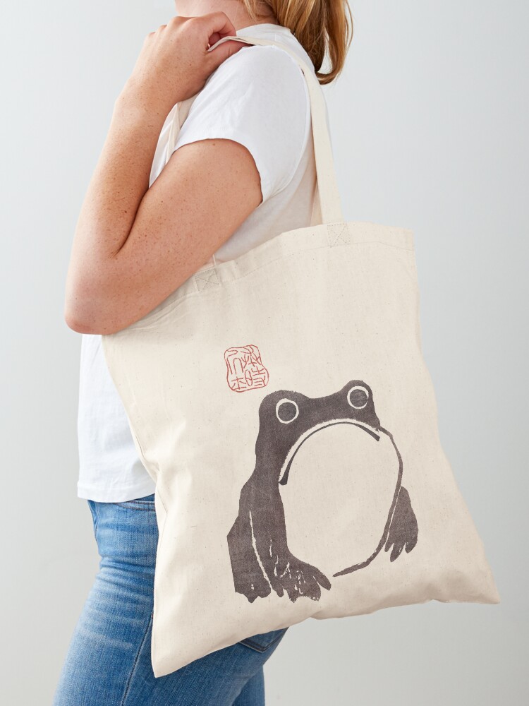 Thumbnail 1 of 5, Tote Bag, Grumpy Frog - Matsumoto Hoji designed and sold by nphindenberg.
