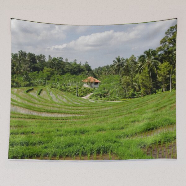 Item preview, Paddy Field Rice Green Trees Tropical Agriculture  designed and sold by DanielCarvalho2.
