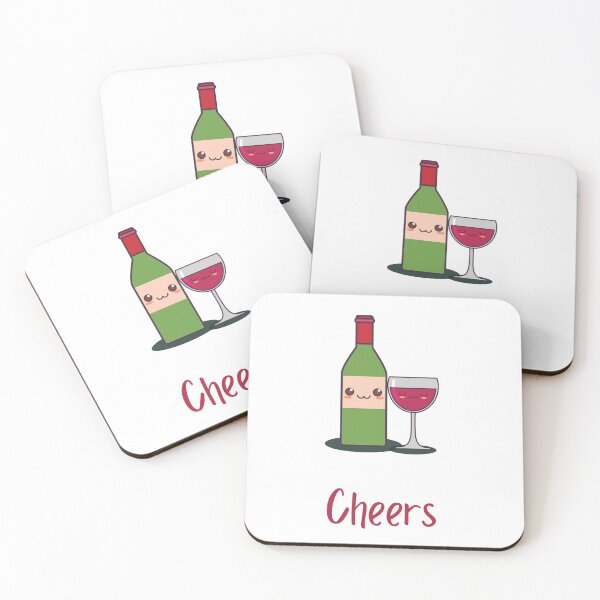 Item preview, 'Cheers!' Cute Wine Bottle Greeting Card designed and sold by BlakefourDesign.