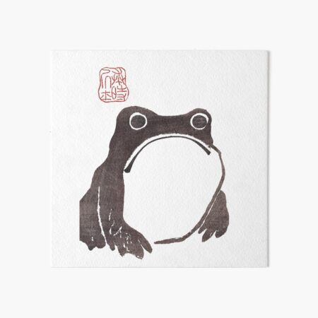 Grumpy Frog - Matsumoto Hoji Art Board Print