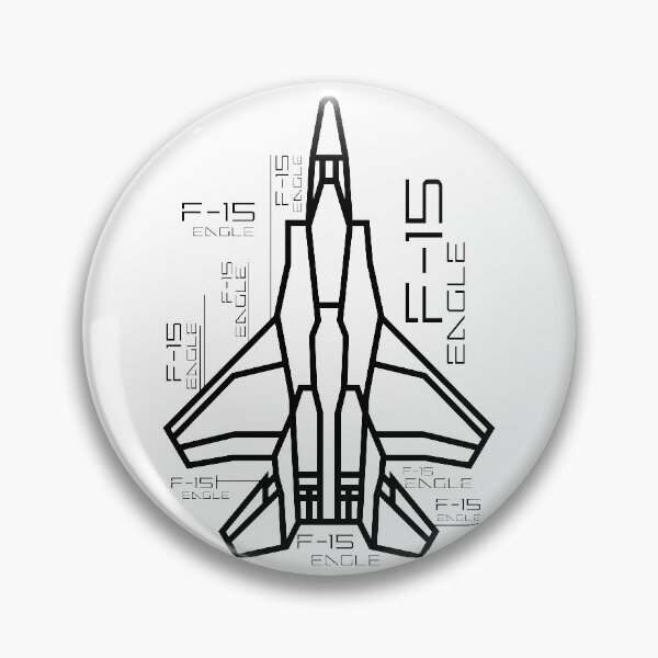 Item preview, F-15 Eagle, Jet Fighter Topview , Aircraft Draw in Geometric design designed and sold by ARTsPlural.