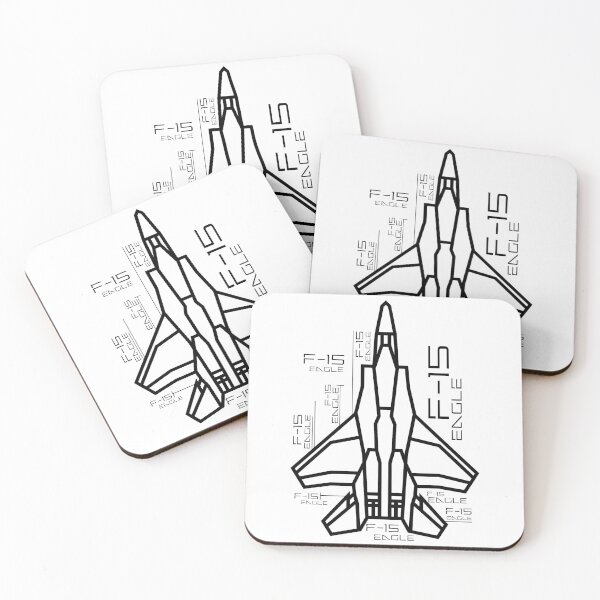 Artikelvorschau, F-15 Eagle, Jet Fighter Topview, Aircraft Draw im geometrischen Design entworfen und verkauft von ARTsPlural.