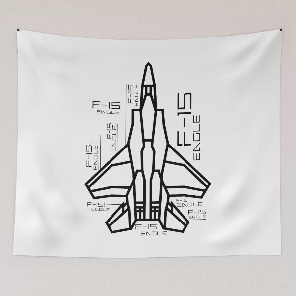 Item preview, F-15 Eagle, Jet Fighter Topview , Aircraft Draw in Geometric design designed and sold by ARTsPlural.