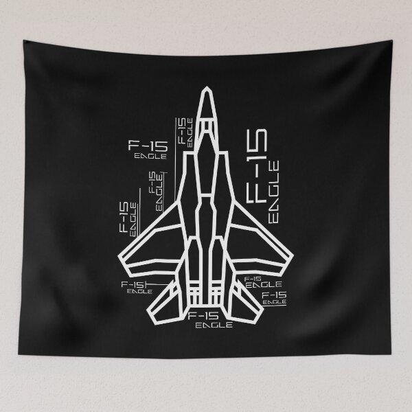 Item preview, F-15 Eagle, Jet Fighter Topview , Aircraft Draw in Geometric design designed and sold by ARTsPlural.