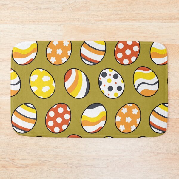 Item preview, Egg Pattern | Yellow Orange Gray | Stripes Clouds Flowers Dots | Green designed and sold by Wintre2.