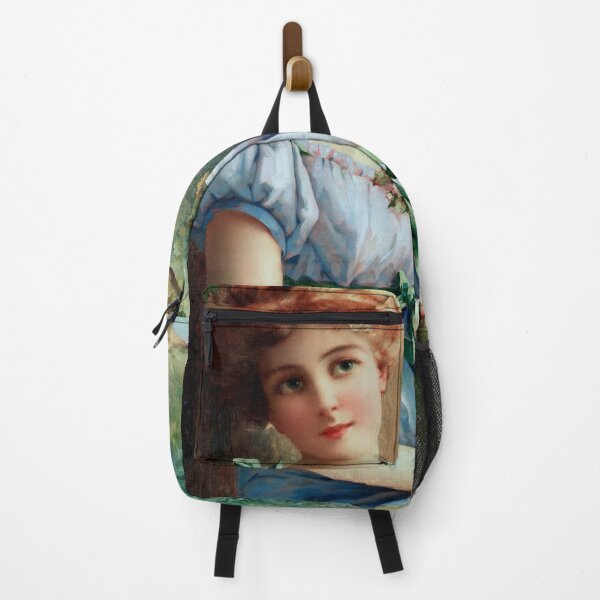A Sweet Glance by Émile Vernon Classical Fine Art Xzendor7 Old Masters Reproductions Backpack
