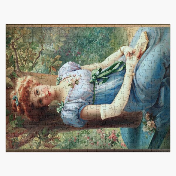 A Sweet Glance by Émile Vernon Classical Fine Art Xzendor7 Old Masters Reproductions Jigsaw Puzzle