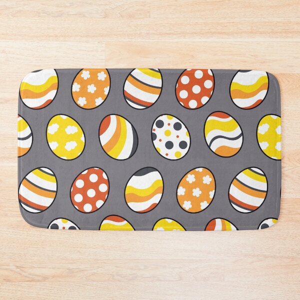 Item preview, Egg Pattern | Yellow Orange Gray | Stripes Clouds Flowers Dots designed and sold by Wintre2.