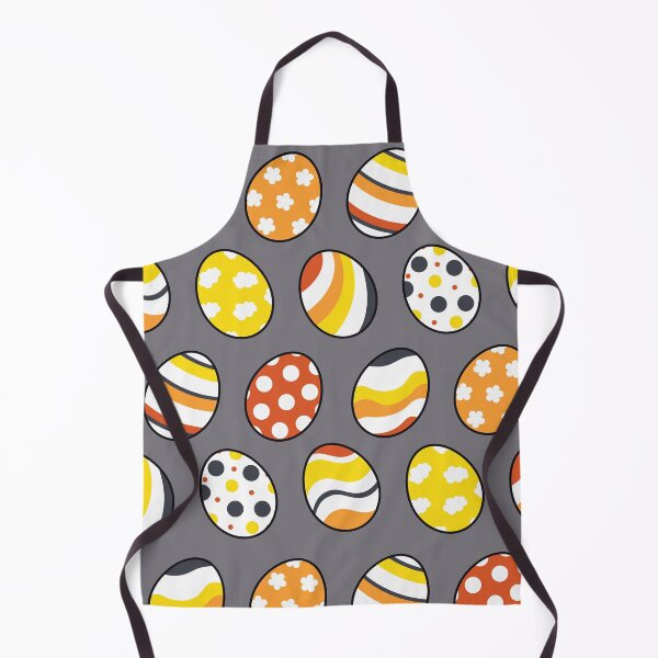 Item preview, Egg Pattern | Yellow Orange Gray | Stripes Clouds Flowers Dots designed and sold by Wintre2.
