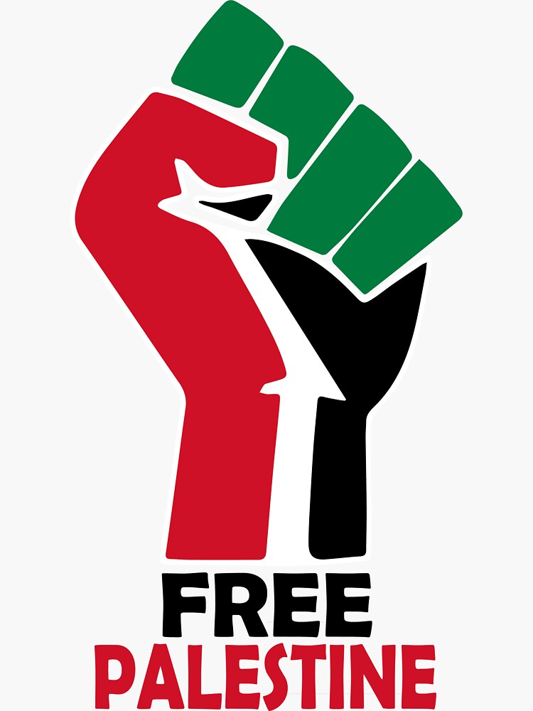 Thumbnail 3 of 3, Sticker, FREE PALESTINE, FREE GAZA PALESTINE FLAG ARABIC designed and sold by AissameBou.