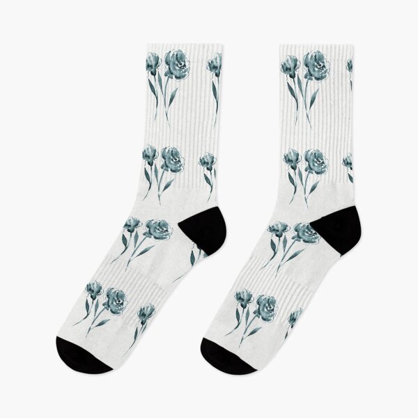 Item preview, Graceful Beauty Botanical Watercolor Gray Flowers II designed and sold by Irina Sztukowski.