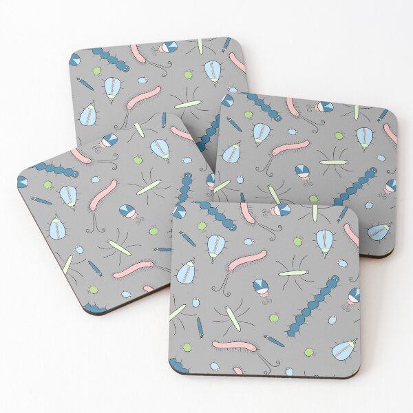Item preview, Cute Insects on Grey designed and sold by fogoosherie.