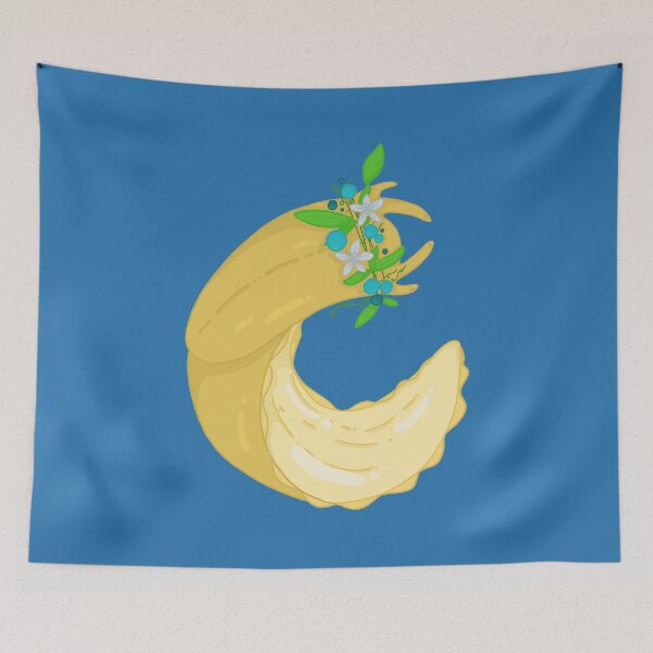 Item preview, Banana Slug with Flower Crown designed and sold by LaggingDani.