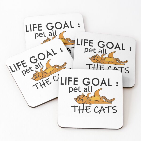 Item preview, LIFE GOAL : PET ALL THE CATS / Cat /  crazy cats / lady cat love animal women gift graphic slogan cat designed and sold by BUniqueBSpecial.