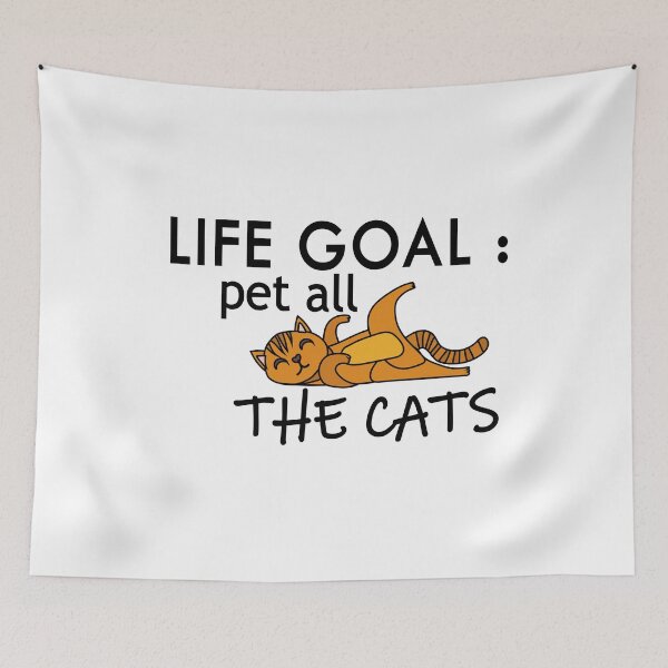 Item preview, LIFE GOAL : PET ALL THE CATS / Cat /  crazy cats / lady cat love animal women gift graphic slogan cat designed and sold by BUniqueBSpecial.