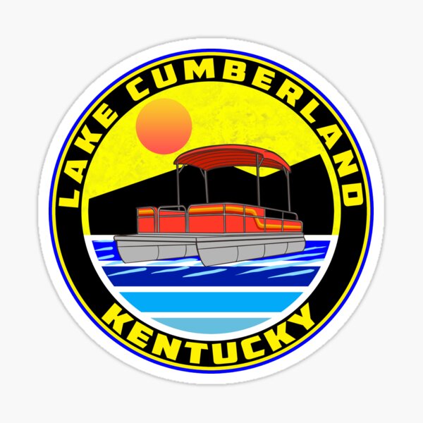"Lake Cumberland Kentucky Pontoon Boat Houseboat House Boat" Sticker