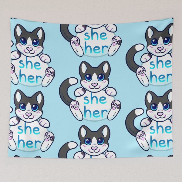 Item preview, Kitty Pronouns - She/Her designed and sold by leashonlife.