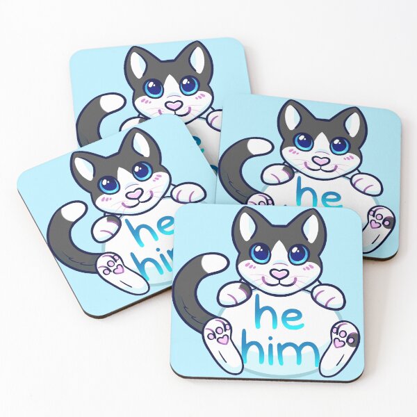 Item preview, Kitty Pronouns - He/Him designed and sold by leashonlife.