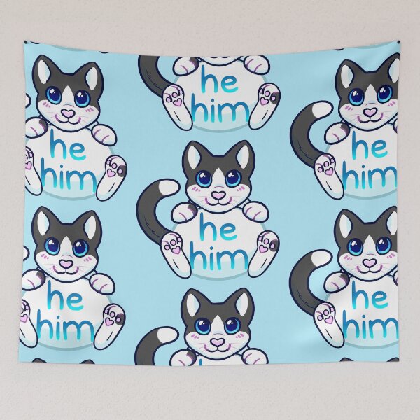 Item preview, Kitty Pronouns - He/Him designed and sold by leashonlife.