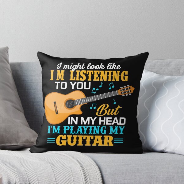 Artikelvorschau, Ich sehe vielleicht so aus, als würde ich dir zuhören, aber in meinem Kopf spiele ich meine Gitarre entworfen und verkauft von designprotocol.