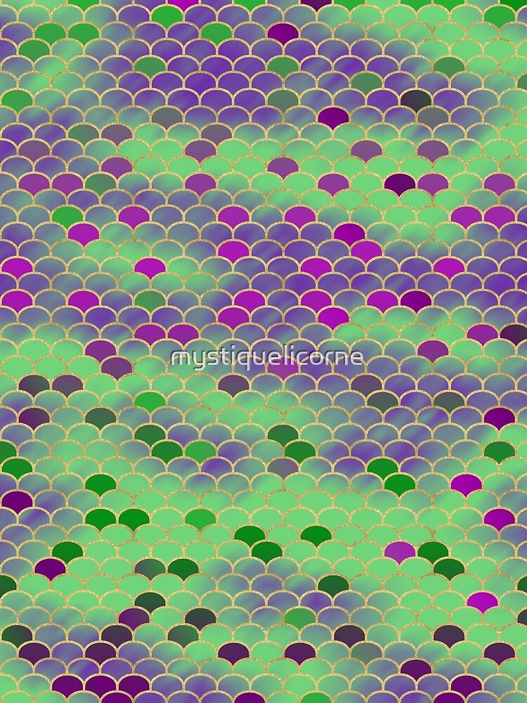 Green and Purple Mermaid Scales by mystiquelicorne
