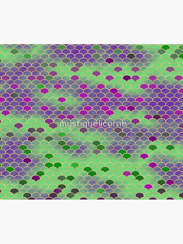Green and Purple Mermaid Scales by mystiquelicorne