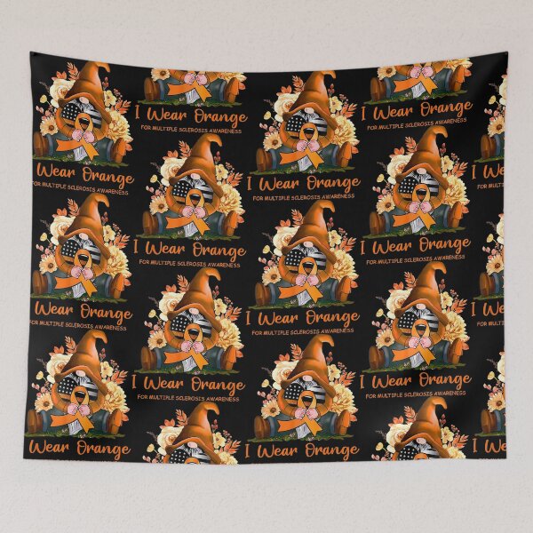 Item preview, I Wear Orange For Multiple Sclerosis Awareness Gnome designed and sold by bcide.