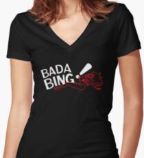 Bada Bing - Blurry Neon Variant Women's Fitted V-Neck T-Shirt